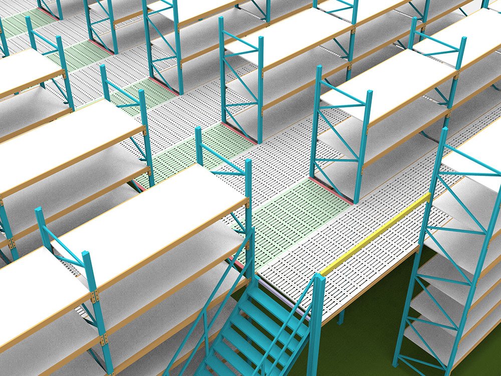 mezzanine racking drawing