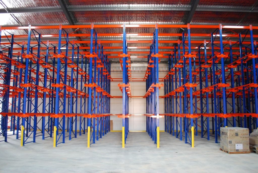 warehouse storage drive in racking
