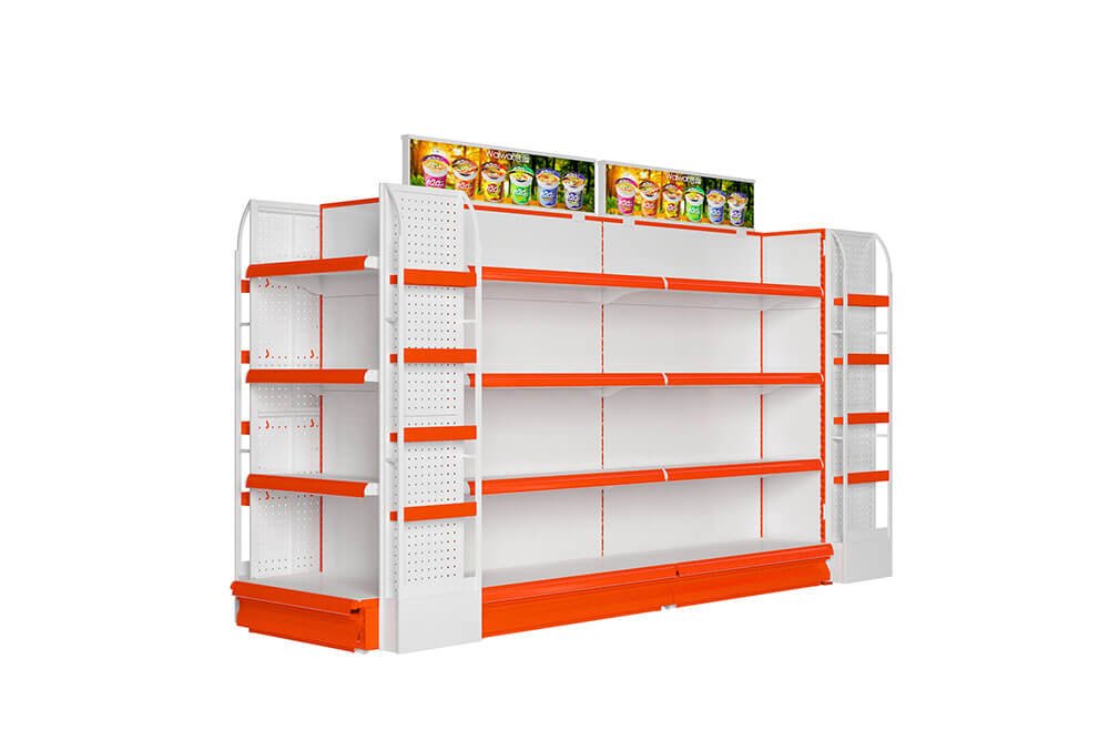 double side supermarket shelves