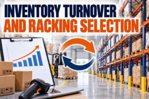 Inventory turnover analysis guiding warehouse pallet racking selection